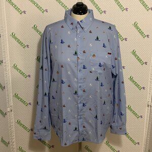 RSVLTS Shirt Elf Bye Buddy Hope You Find Your Dad Narwhal Christmas Blue Men 2XL